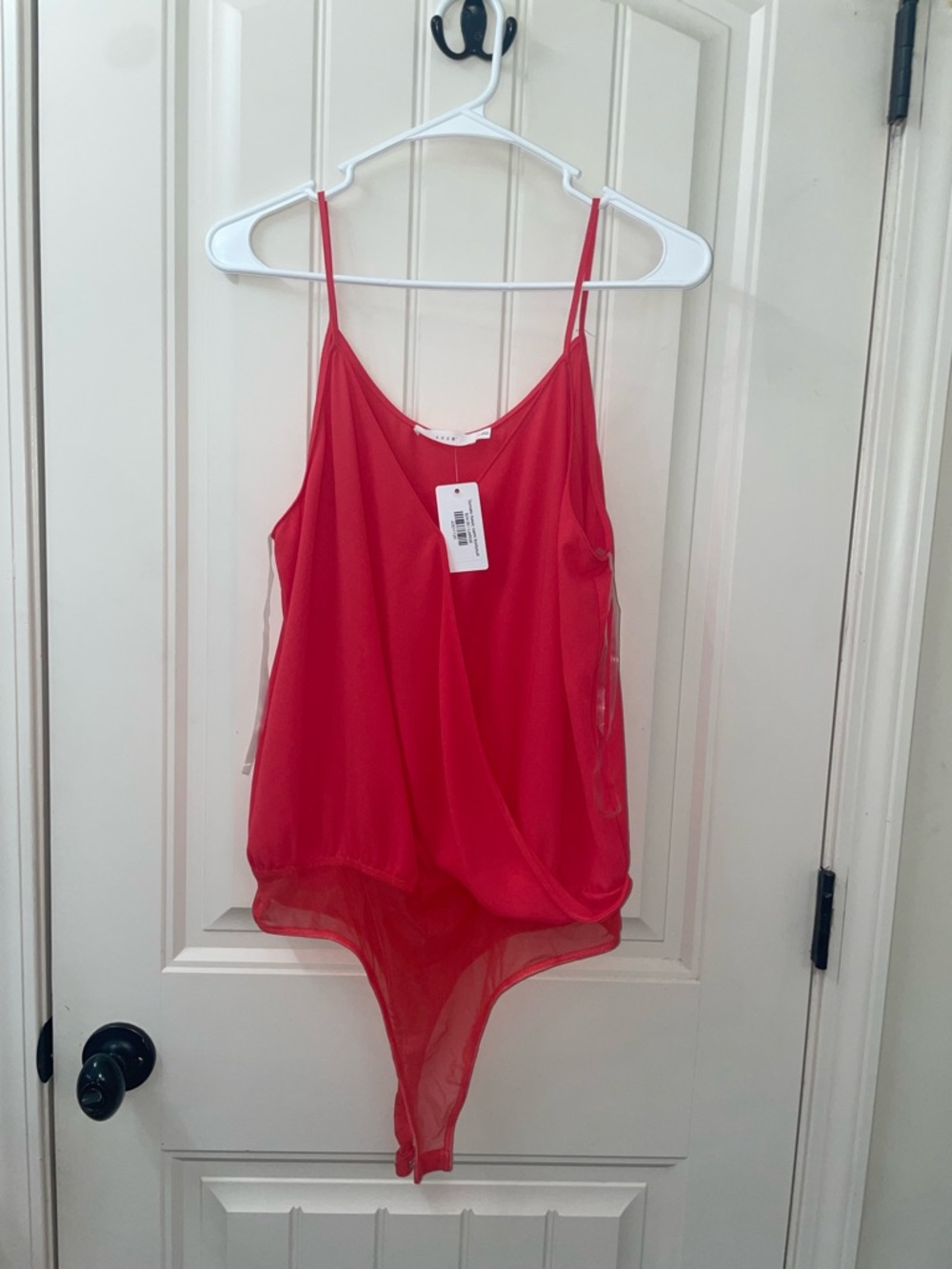 Lush Coral-Pink V-Neck Slip Dress